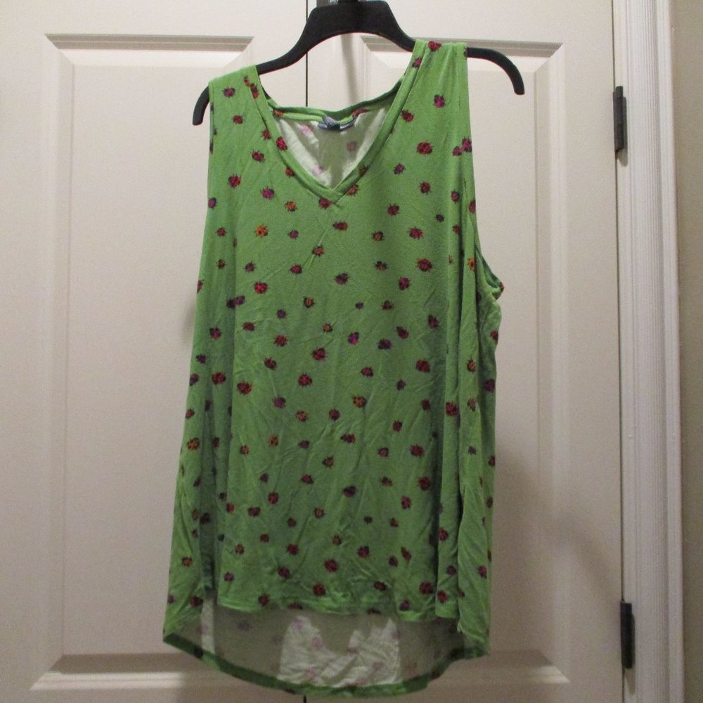 Modcloth green with ladybug print top